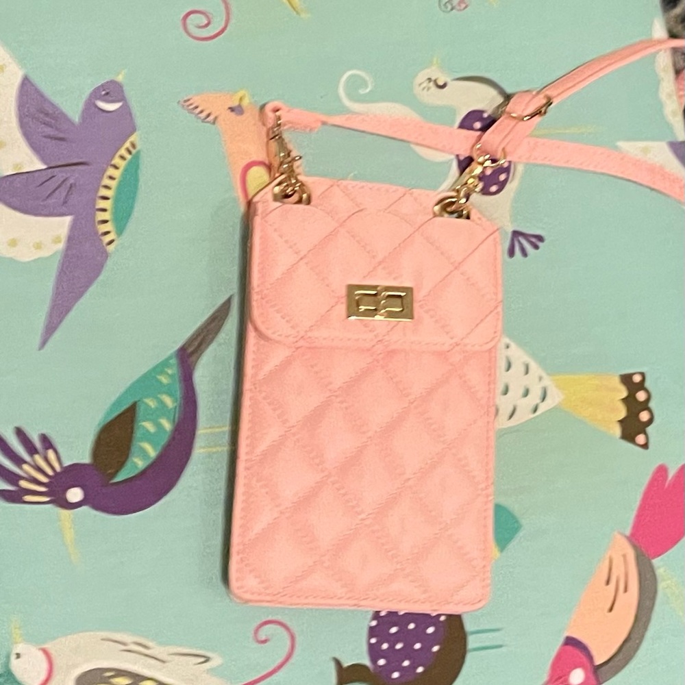 Pink quilted Small Phone/Crossbody Bag New
